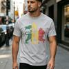 Reggae Rasta Lion Word Art Tshirt for Unisex Unisex Vintage Rock Band Tee Casual Short Sleeve Top