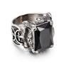 Stainless Steel Hand Jewelry Vintage Punk Gothic Special Ruby Men'S Titanium Steel Casting Ring