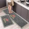 Cute Cat 'Happy Every Day' Kitchen Mat Non-Slip Machine Washable Rug Set for Home Decor Anti-Fatigue Floor Mats