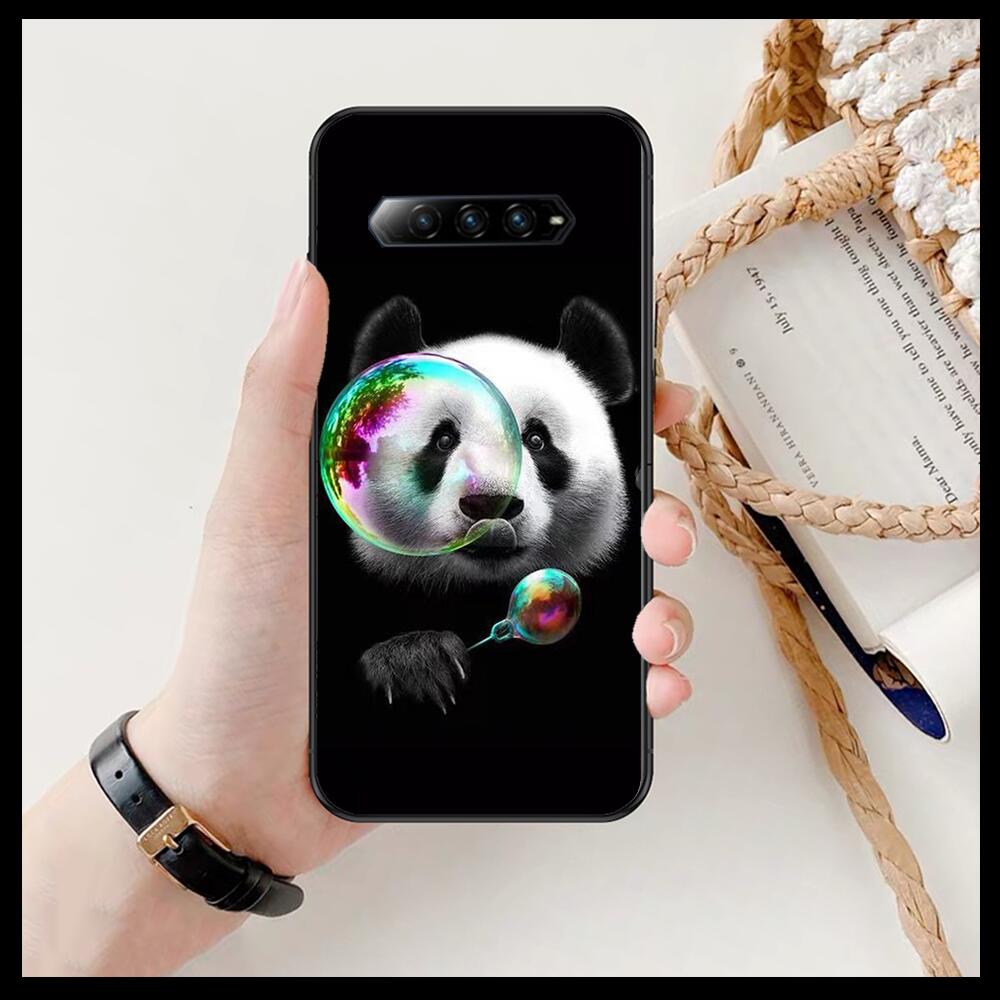 Супер милый чехол для телефона с пандой для xiaomi redmi Black Shark 4 Pro 2 3 3s, чехлы Helo, черный силиконовый чехол на заднюю панель Prett, мини-чехол