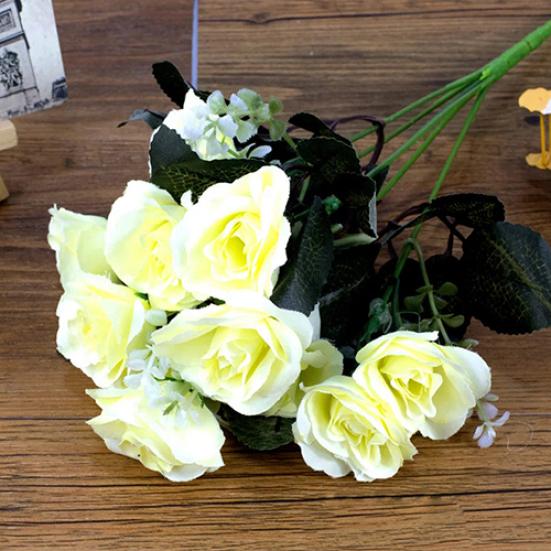 12 Головок Искусственный Поддельный Цветок Розы Свадебная Вечеринка Свадебный Букет Домашний Декор Комнаты
