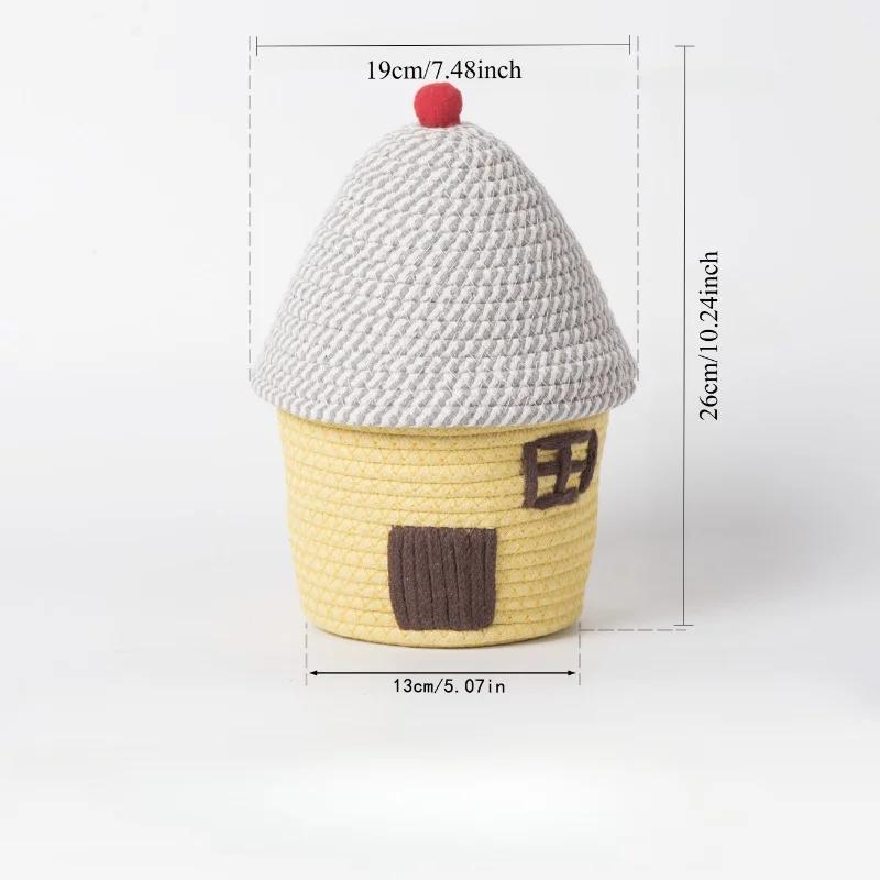 Cute Covered Cottage Cotton Storage Basket Children's Cartoon Desktop Organizer Random Style Toy Box for Kids