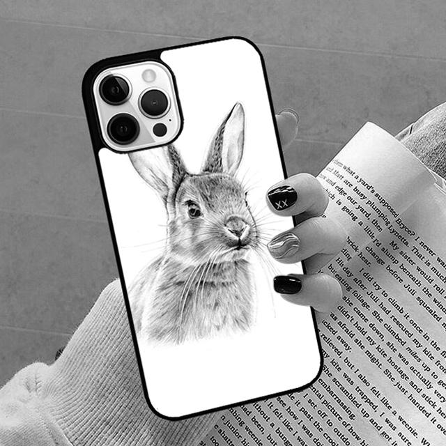 Cartoon Rabbit Bunny Phone Case For iPhone 17 Air 14 13 12 16Pro Max 15 Plus Max Cover Shell
