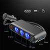 3USB QC3.0 Fast Charge + PD 120W Car Conversion Charger 3 In 1 Cigarette Lighter