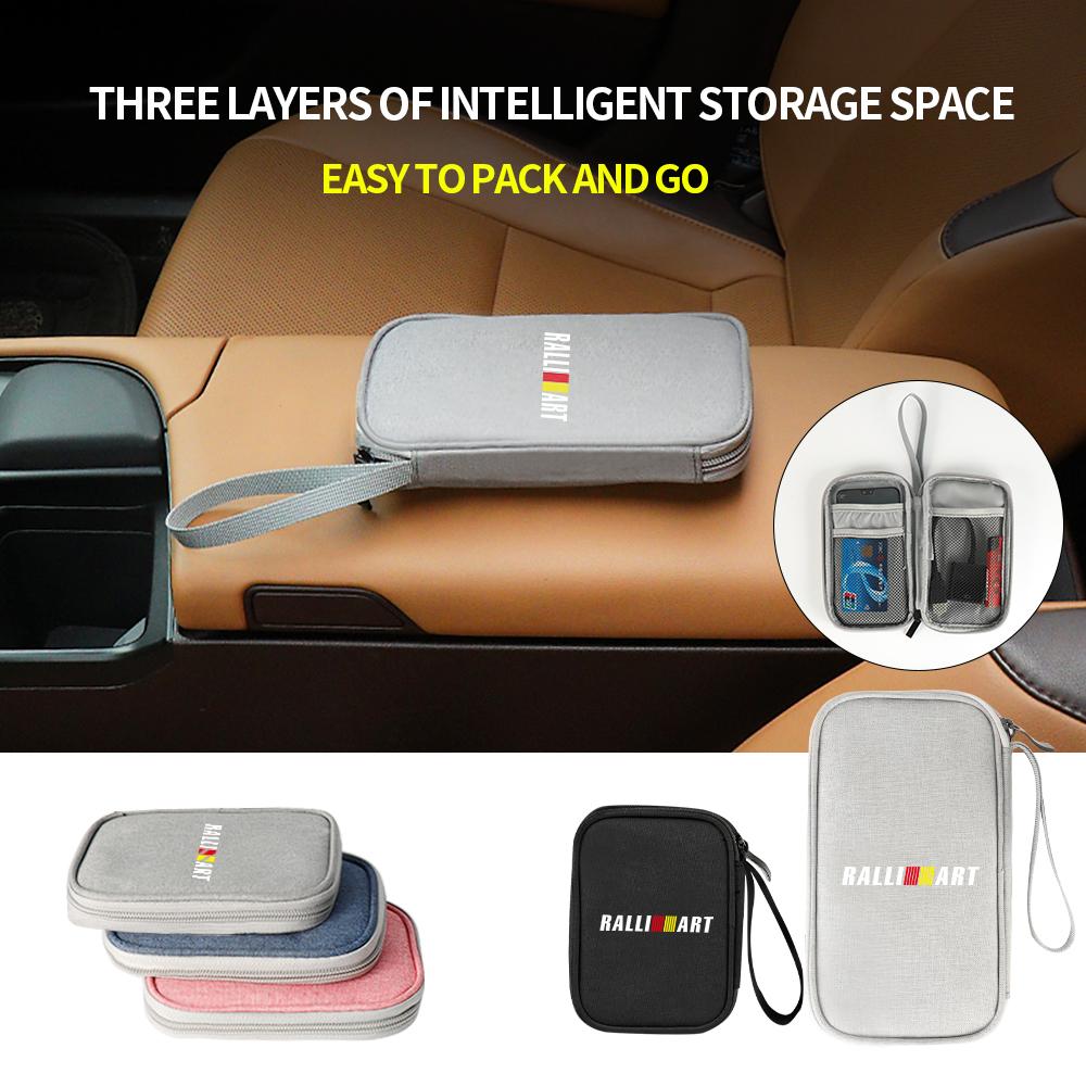 bzdn5 Car Storage Pocket Multi-use Organizer Box Phone Key Stowing Tidying Bags For Mitsubishi Asx Lancer L200 Pajero Sport Attrage