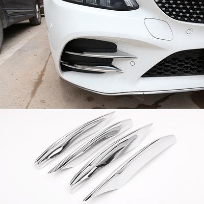 Для Mercedes Benz C-Class W205 C180L C260 C300 - Автостайлинг ABS Хромированные полоски-накладки на решетку воздухозаборника Автоаксессуары