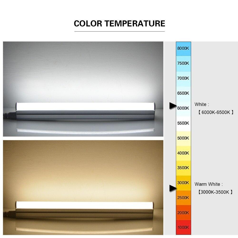 Светильники для кухни T5 6W 10W Tube Bar Lamp 2835 SMD светодиоды 85-265V Светодиодные лампы для украшения спальни Кнопочный переключатель luminaria с вилкой европейского стандарта