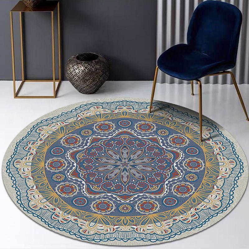 Украшение дома, простой стиль, коврик для гостиной, спальни, противоскользящий коврик, коврик для йоги, круглый ковер, коврик для двери, коврик для крыльца, Tapete Redondo