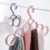Scarf Rack Multiple Holes Space-saving Storage Plastic Clothes Pants Tie Belt Towel Hanger Household Supplies
