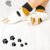 Women's Cute Cat Paw Socks Winter Thickened Coral Velvet Socks Soft Mid-calf Socks