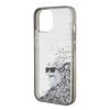 Karl Lagerfeld Klhcp15Slkcnsk Чехол для iPhone 15 / 14 / 13 6.1 Прозрачный Жесткий Чехол Жидкий Глиттер Choupette