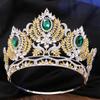 Luxury Baroque Crystal AB Tiaras Crowns Vintage Rhinestone Prom Diadem Women Pageant Wedding Hair Accessories Jewelry Ornaments