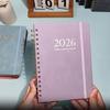 PU Leather Cover 2026 Weekly Monthly Planner Calendar Daily Notebook  Record