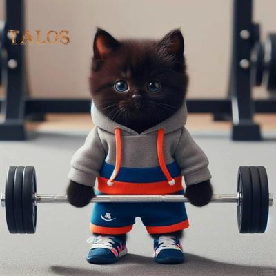 Фигурка кота-тяжеловеса, фитнес-мультяшный котенок, статуэтка из смолы, скульптура для дома, офиса, книжной полки, украшения для рабочего стола, подарок на день рождения