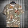 Men's T-Shirt Kids T Shirts 3D Santa Claus Printed Short Sleeve Christmas T-Shirt Trendy Christmas Casual Clothing Tops