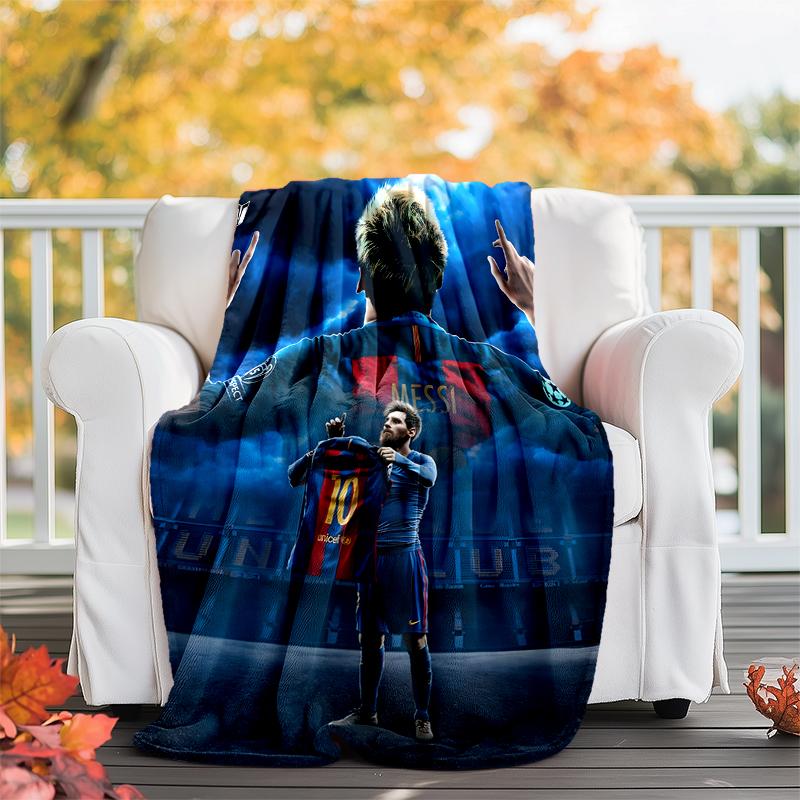 Great Soccer Player 10 Flannel Blanket Soft All-Season Throw, Design for Camping, Car Travel, Hiking Sofa, Bed, Office Perfect Gift for Parties