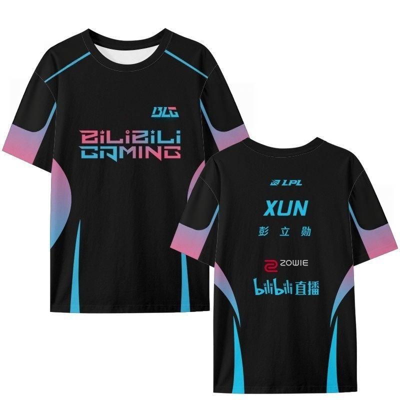 League of Legends Киберспорт LPL Команда BLG 3D Печатная Командная Форма Футболка Модная Повседневная Тонкая Быстросохнущая Верх