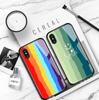 For Samsung A15 A35 A55 A73 S24 Xiaomi 13T 12T 11T Redmi Note 13 12 11 Pro 12S iPhone 16 Rainbow Smile Pattern Shockproof Tempered Glass Phone Case
