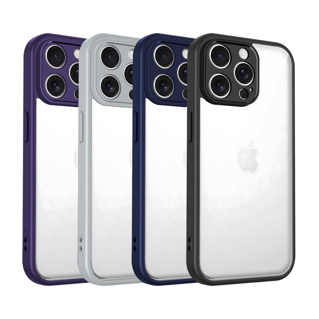 Clear Soft Frame Phone Case for iPhone 17air 16e 17 16 15 14 Plus13 12 11 Pro Max Shockproof Protection Cover Hard Acrylic Shell