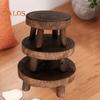 Деревянная подставка для цветочного горшка, мини-декоративный табурет, подставка для растений, круглая подставка для суккулентов бонсай для сада, балкона, помещения