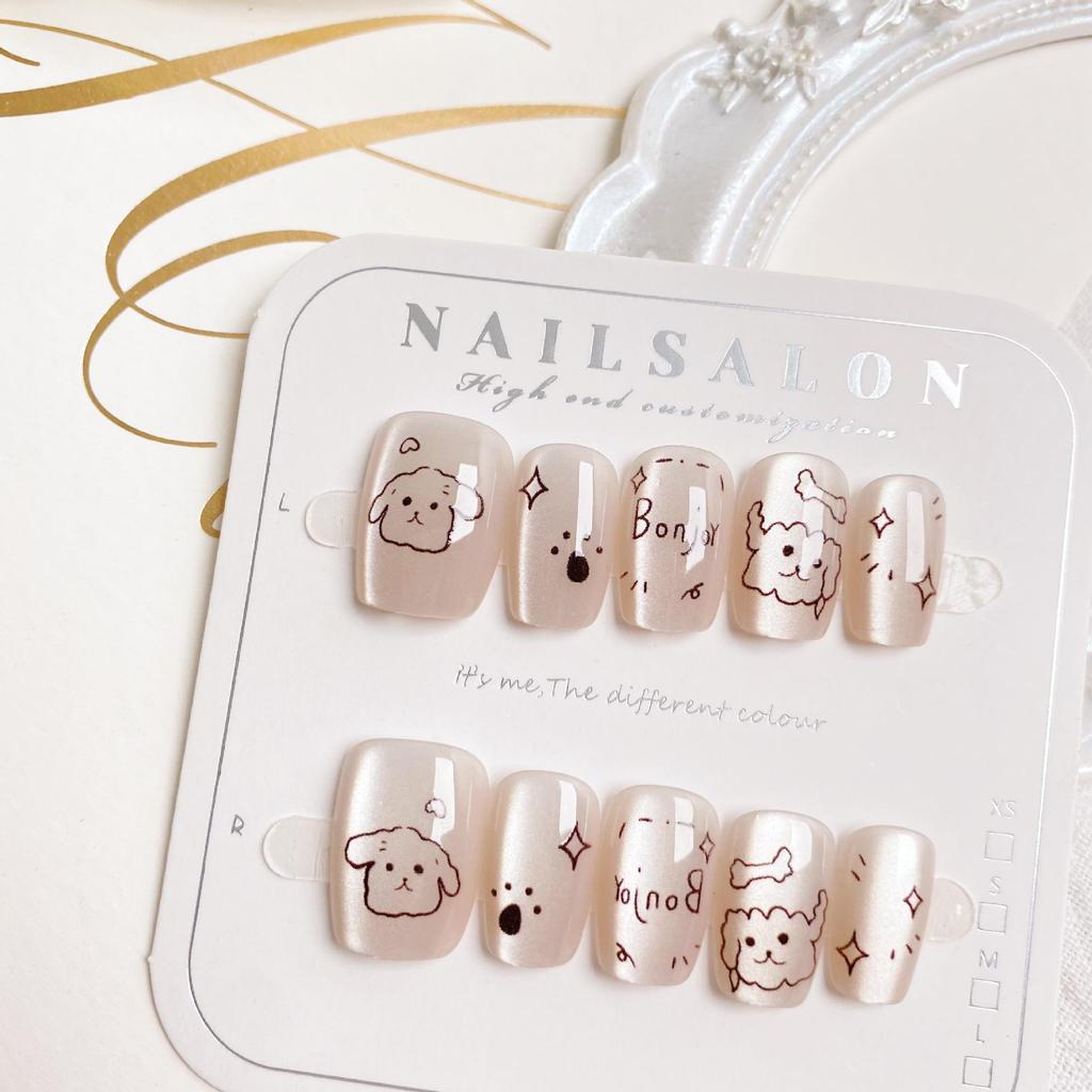 Полоски Наклейки для нейл-арта «Кошачий глаз» и «Стрелки», Ручная роспись, Ледяные прозрачные, Милый дизайн, Упаковка 10 штук.