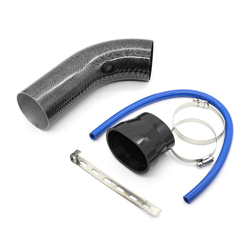 Universal 76mm 3inch Car Modified High Flow Cold Air Intake Air Filter Kit Aluminum Induction Pipe Auto Racing Automotive Parts