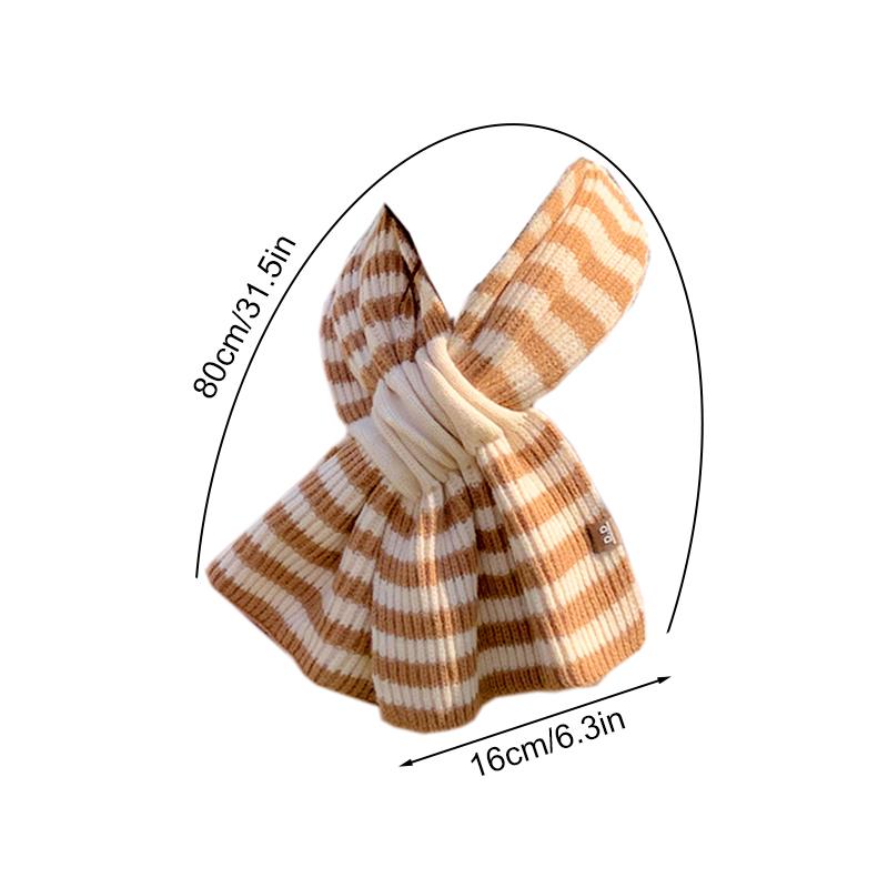1 шт. модный шарф с крестиком, вязаный полосатый, теплый, утолщенный, шерстяной, шарф, шаль, накидка, ветрозащитный, для улицы