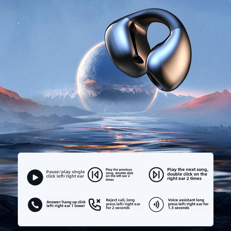 Двойные Bluetooth-наушники, полувставные наушники, безболезненное ношение, беспроводные спортивные Bluetooth-наушники с длительным сроком службы батареи