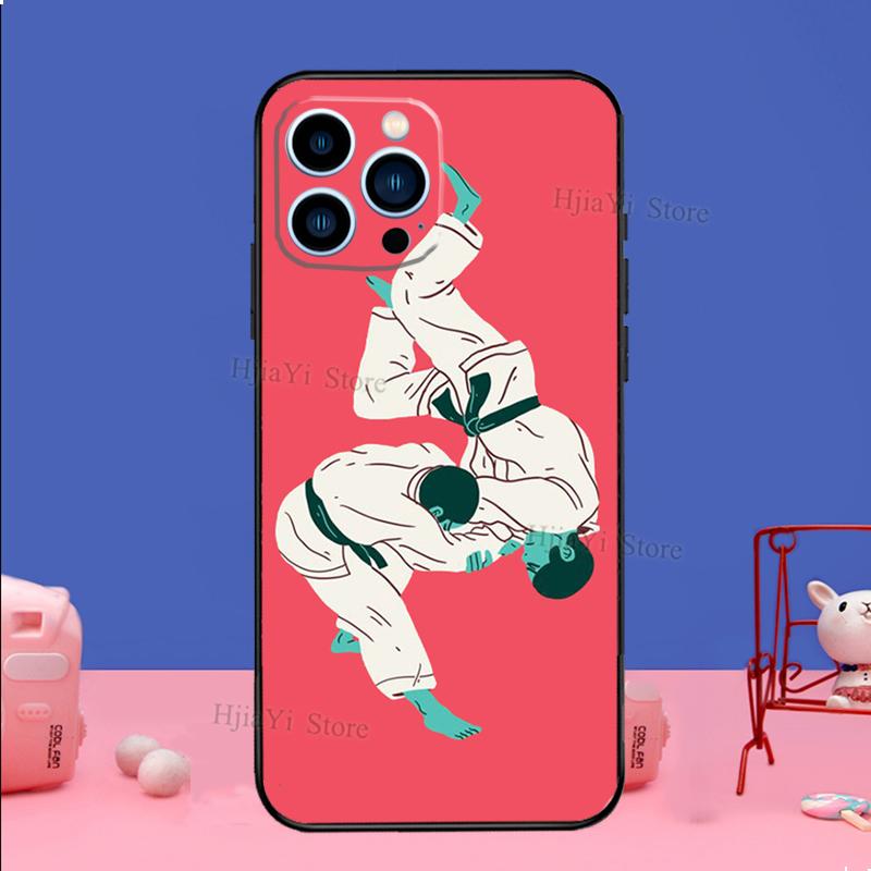 Чехол для телефона с изображением дзюдо для iPhone 16 15 12 13 Mini 11 14 Pro XS Max Plus X XR Силиконовый чехол