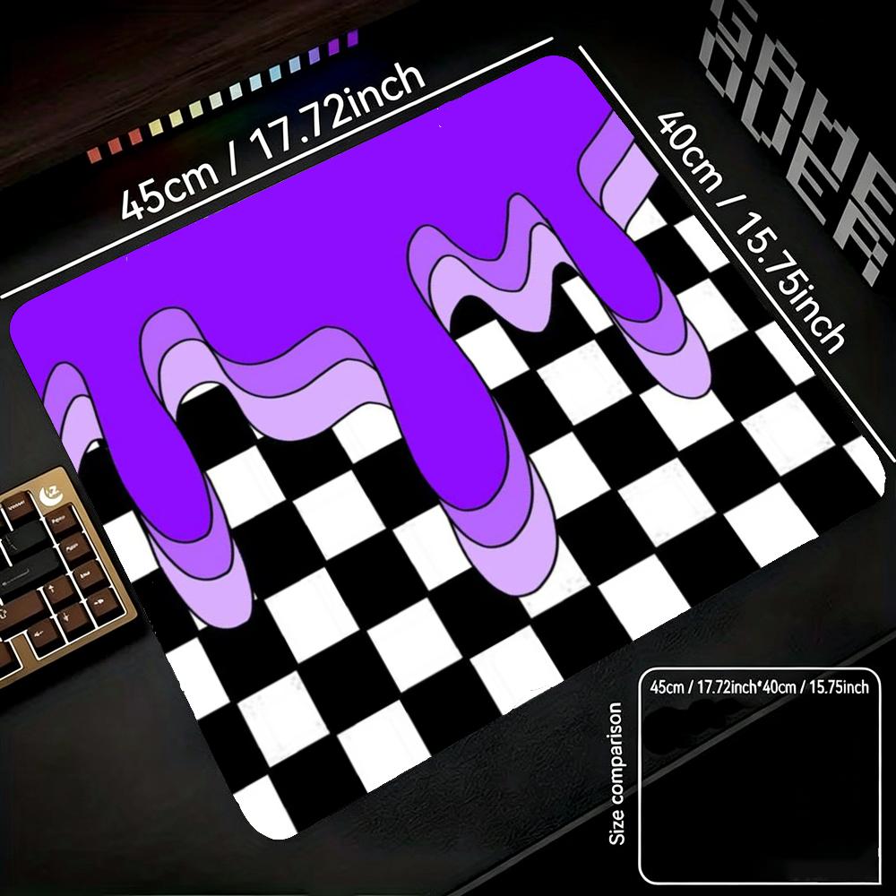 Fluorescent Grid Theme Mouse Pad Square Computer Office Game Table Mats Rubber Anti-slip Laptop Mousepads 40X45 Large Desk Pads