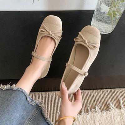 2025 Французские ретро туфли-лодочки женские с бантом новые туфли Мэри Джейн весенние нежные балетки туфли-лодочки юбка