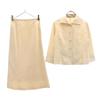 Sanyo Shokai Skirt Suit Setup Top: 40/Bottom: 38 Beige Women Used