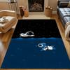 "Space Adventure Astronaut and Alien Scene" Patterned carpet, non slip mat suitable for living room and bedroom sofas