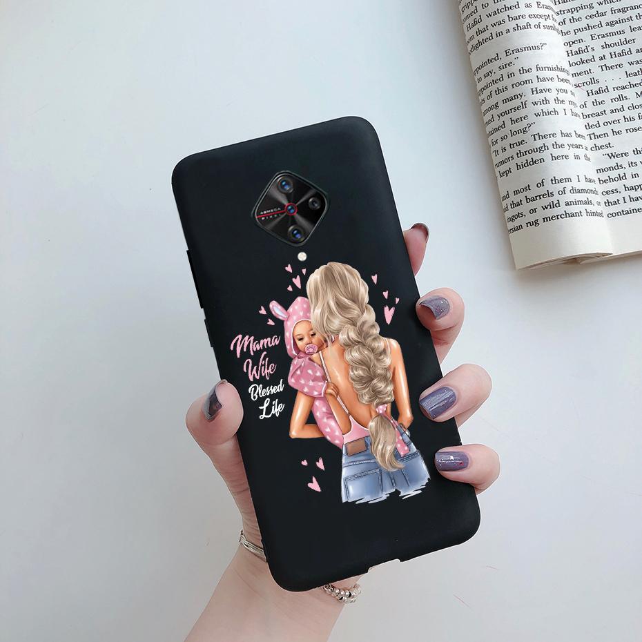 For Vivo S1 Pro Case 1920 For Vivo V17 Russia V1945A V 17 Pro 1909 Back Painted Silicone Shockproof Cover Soft Phone Bumper Case
