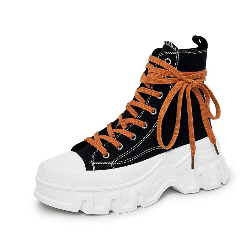 New shoes platform canvas couple shoes winter leisure sports high-top cotton shoes European size large size
