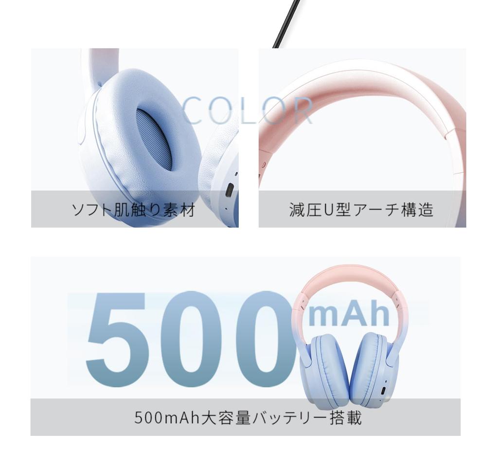 Беспроводные наушники Meisei Shop, Bluetooth 6.1, Совместимы с проводным и беспроводным подключением, Накладные, Качество звука HiFi, 40-мм драйверы, Шумоподавление, USB-C