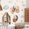 Cartoon Hedgehog Hot Air Balloon Bedroom Commercial Space Home Beautification and Decoration Wall Stickers