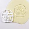 Merry Christmas Cookie Embosser Mold Cartoon 3D Santa Claus Snowman Crystal Ball Fondant Stamp Cake Decorating Tools for Baking