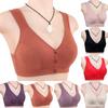 Front Buckle Bra Women Soft Cotton Bras Plus Size Wireless Bra