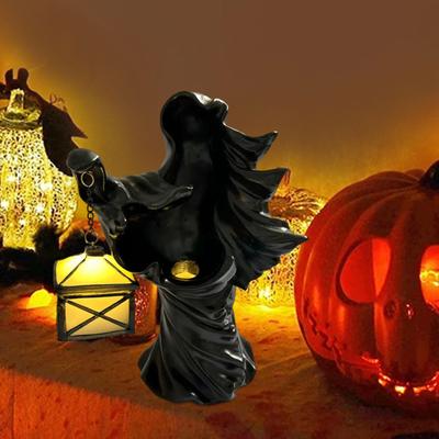Ведьминский фонарь, украшение, скульптура, искусство, ремесло, украшение на Хэллоуин, смоляная статуэтка для дома и улицы