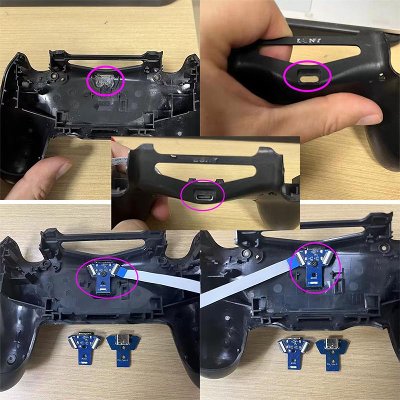 1 комплект универсальный для контроллера PS4 040 050 055 DIY аксессуары для Dualshock 4 плата для зарядки USB Type-C мод