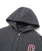 Covernat C Logo Heavy Oxford Hoodie Jacket Charcoal