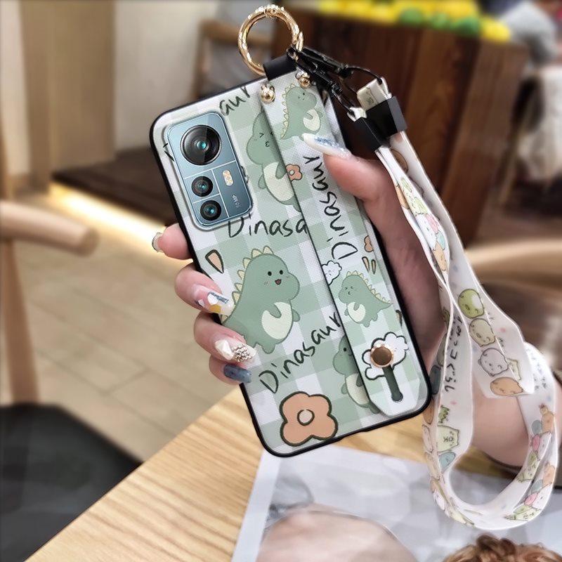 Protective Kickstand Phone Case For Blackview A85 Waterproof Ring Cartoon Lanyard Soft Case Dirt-resistant Shockproof