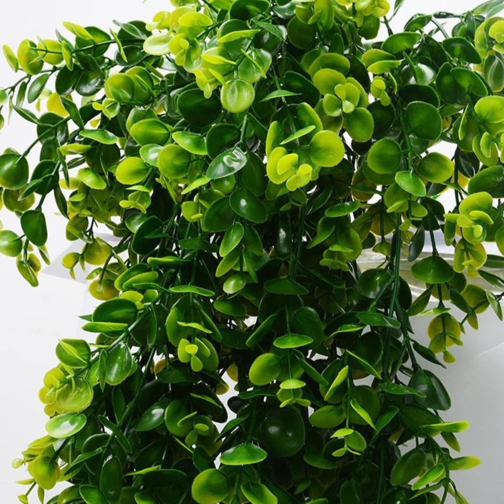 Artificial 5Forks Rattan Eucalyptus Wall Hanging Simulation Greenery Fake Hanging Plants Vine Diy Home Outdoor Decor Plant