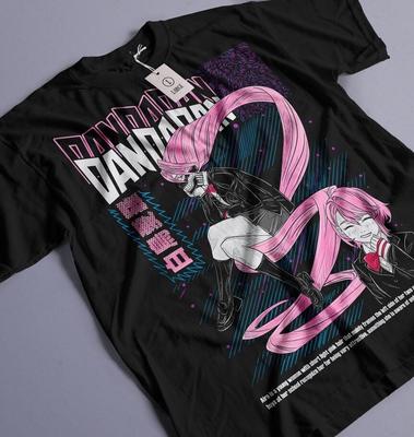 Футболка Dandadan Okarun Okarun Momo Ayase, черная, аниме-футболка, все размеры.