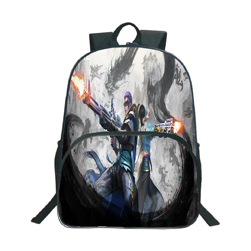 Shooting Game Free Fire 3D Print Backpack Boy Girl Casual Schoolbag Student Waterproof Knapsack Cartoon Pattern Backpacks