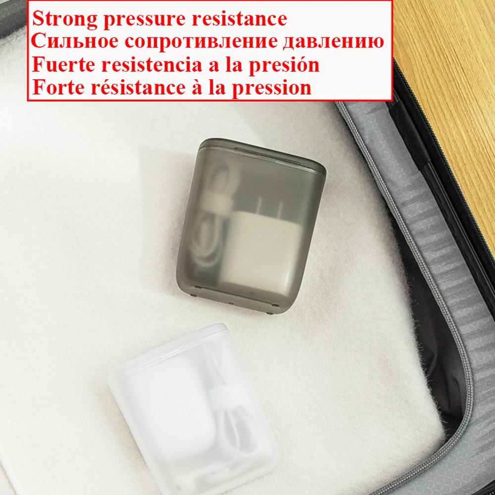 Портативный органайзер для хранения проводов и кабелей, дорожный органайзер для наушников, украшений, монет, ящик-контейнер, держатель для макияжа и помады, пылезащитное хранилище