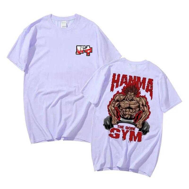 Аниме Baki The Grappler футболка с короткими рукавами унисекс винтажные негабаритные футболки унисексga Yujiro Hanma топы унисекс хлопковые повседневные футболки