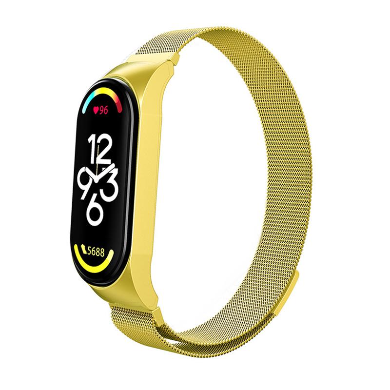 Миланская петля Ремешок для Xiaomi Mi Band 8 7 10 браслет нержавеющая сталь металл Correa Miband band6 band4 для Xiaomi mi band 5 6 9