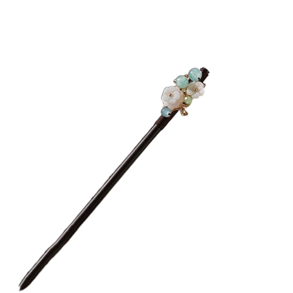 Disk Hair For Ladies Hair Accessories Flower Hair Sticks Wooden Hair Fork Chinese Style Hairpin